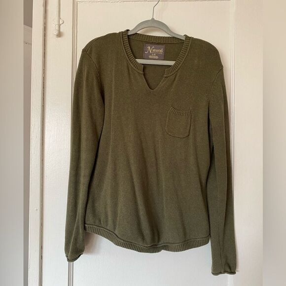 Natural Reflections Olive Green Sweater Size Large - Picture 1 of 6